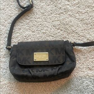 MICHAEL Michael Kors Black Crossbody Bag with Gold Accents